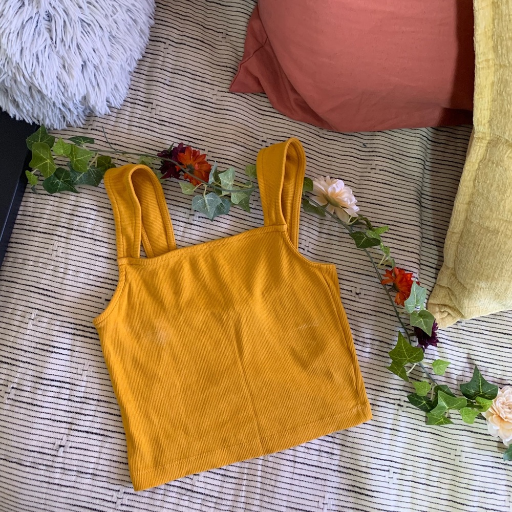 YELLOW THICK STRAP TANK